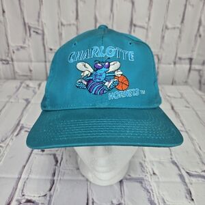 Vintage Charlotte Hornets Snapback Hat, NBA, Teal,‎ Cap, One Sz Fits Most